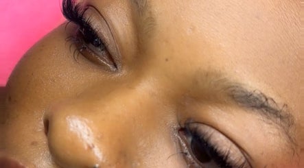Close-up of a lash extension at Gifty Esthétique in Abuja, Federal Capital Territory, NG.
