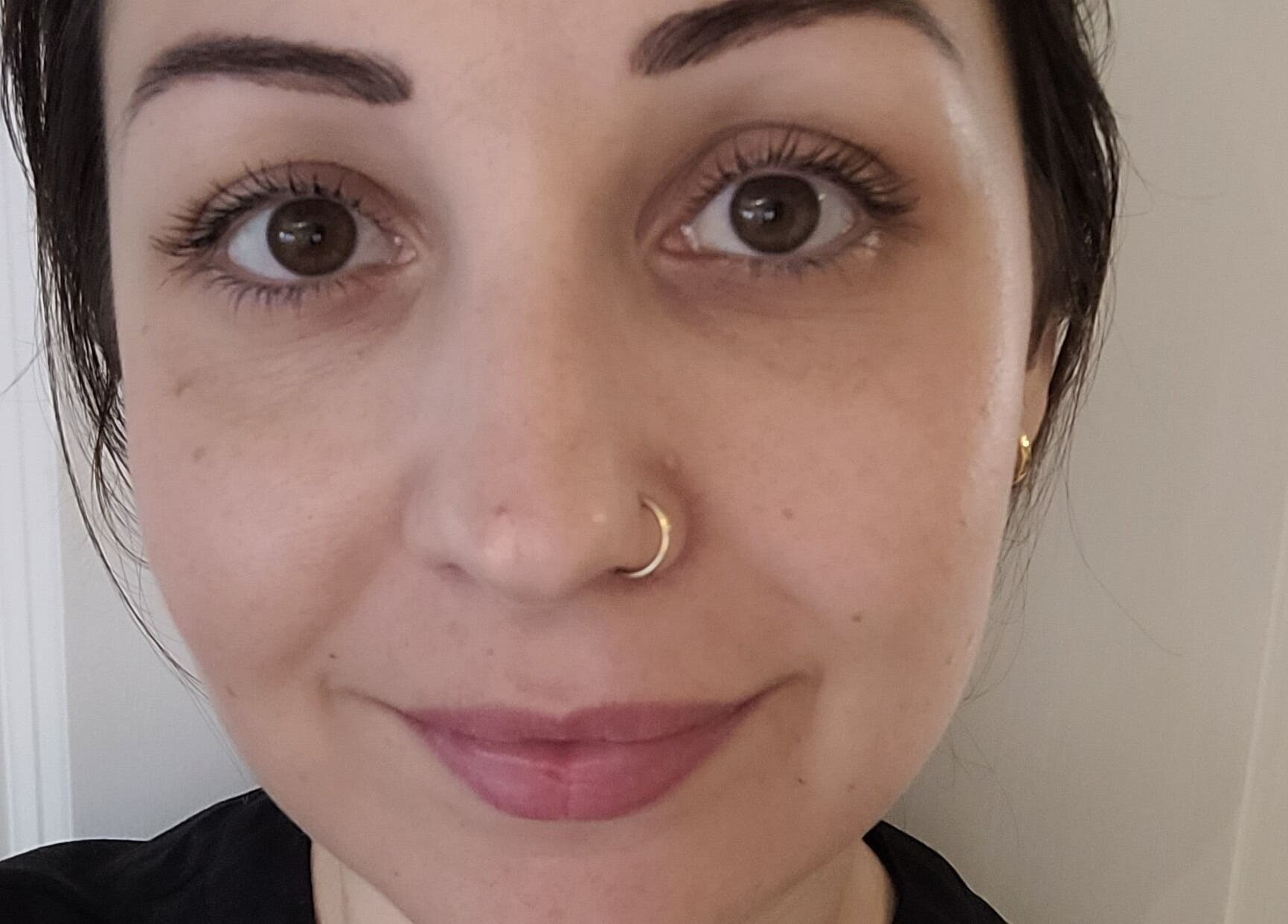 Close-up of a woman's face showcasing beauty at Lucy's Beauties, Queen Camel, England, GB.