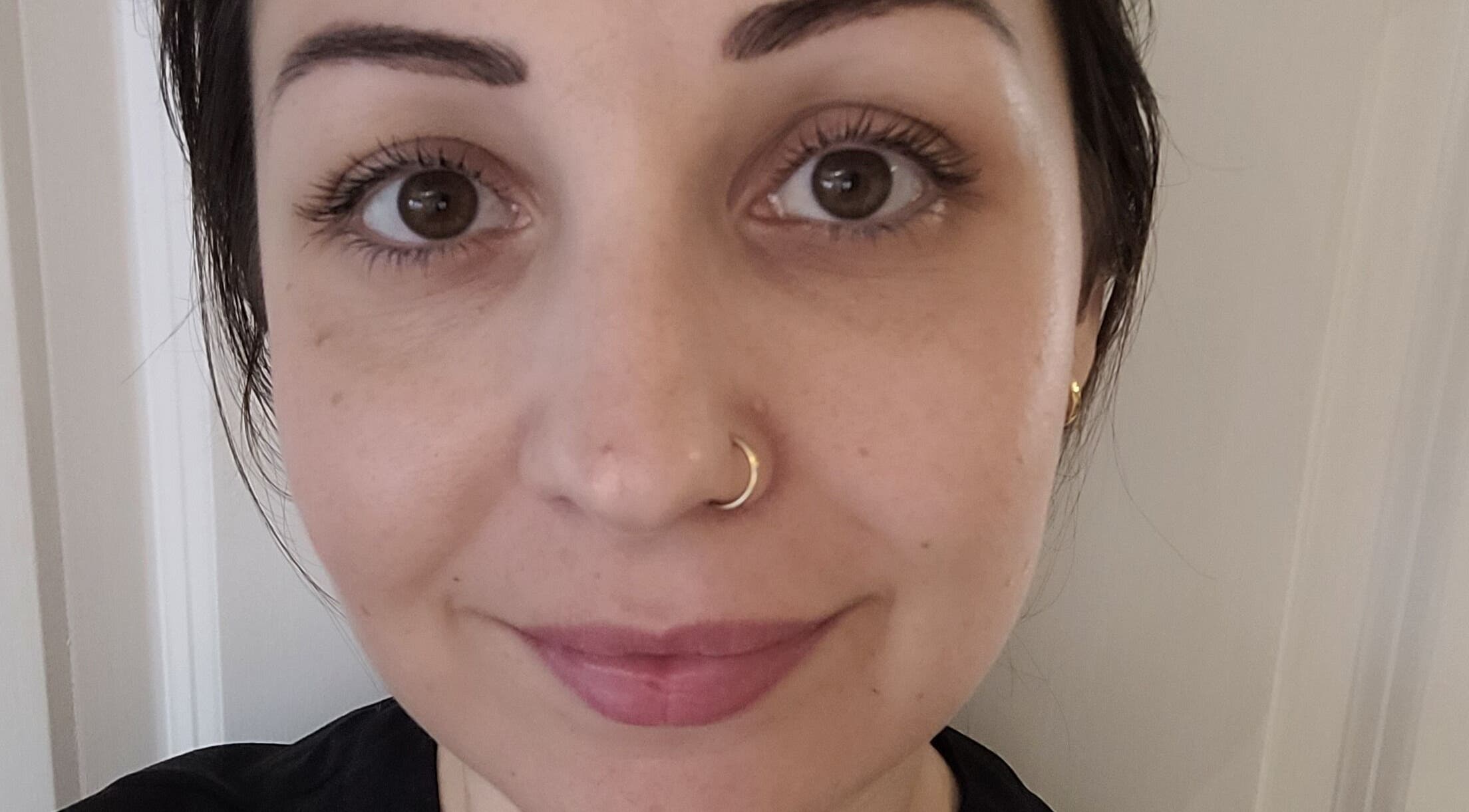 Close-up of a woman's face showcasing beauty at Lucy's Beauties, Queen Camel, England, GB.