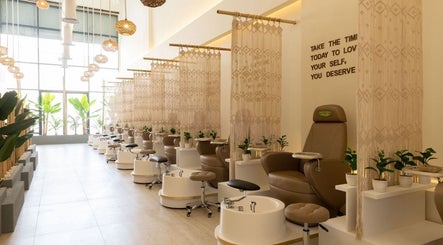 Luxurious spa setting at Nails Glow - Al Rawdah, Riyadh, Riyadh Province, SA with elegant pedicure stations.