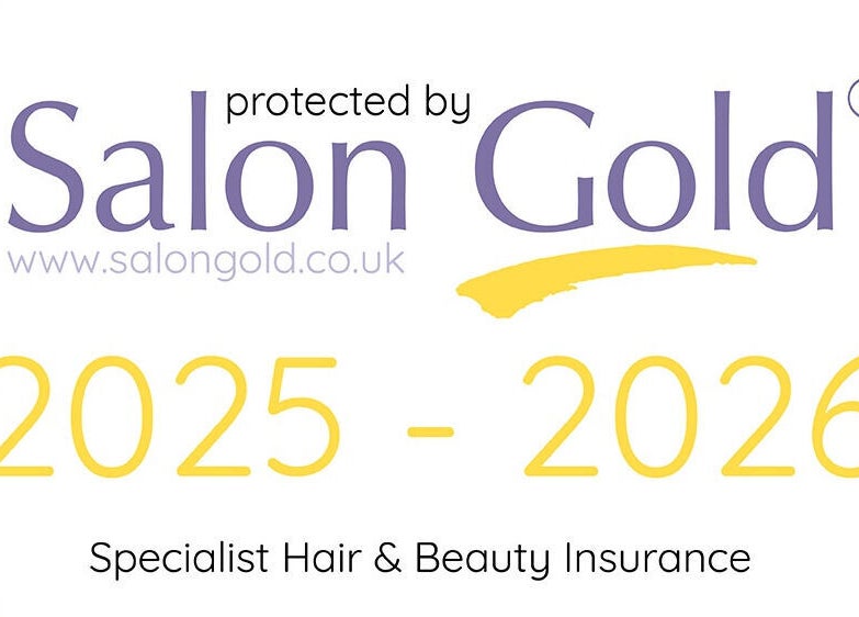 Salon Gold insurance badge for 2025-2026 at Magda Beauty Hill, Derby, England, GB.