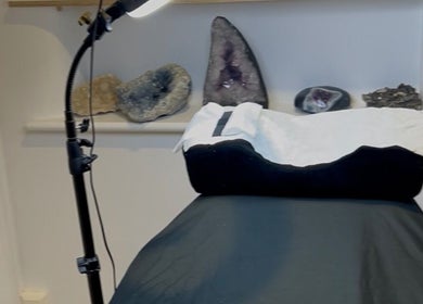 Cozy treatment bed at Blinx by Larisa, Stratford-upon-Avon, England, GB, with soothing decor and lighting.