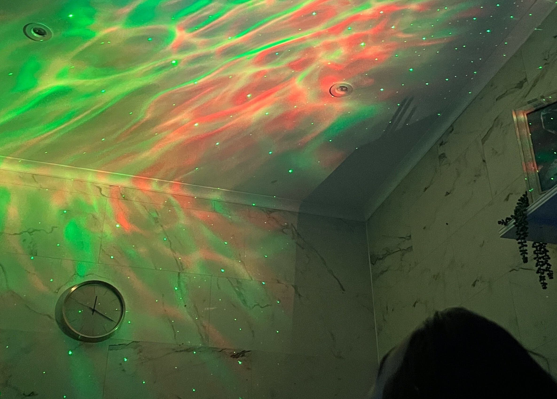 Relaxing starry light display at Japanese Head Spa & Relaxing Massage by Jac, Southampton, England, GB.