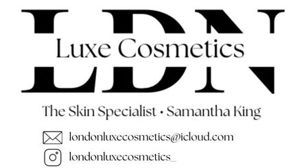 London Luxe Cosmetics logo, featuring elegant typography, located in London, England, GB.