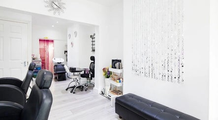 Stylish interior of The Beauty Bar Wembley, featuring modern decor in Wembley, England, GB.
