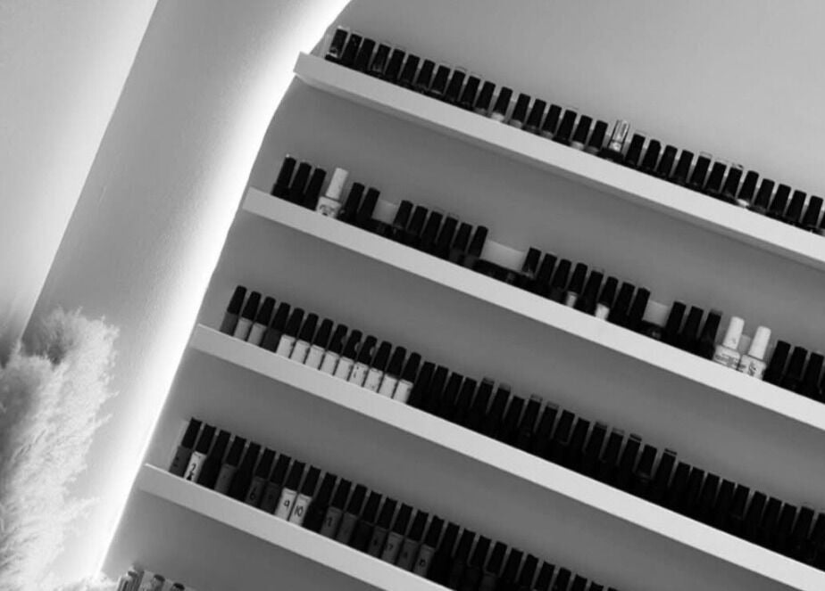 Nail polish display at Nails & Beauty by Lucy, Ramey, Isle of Man, IM showcasing diverse color choices.