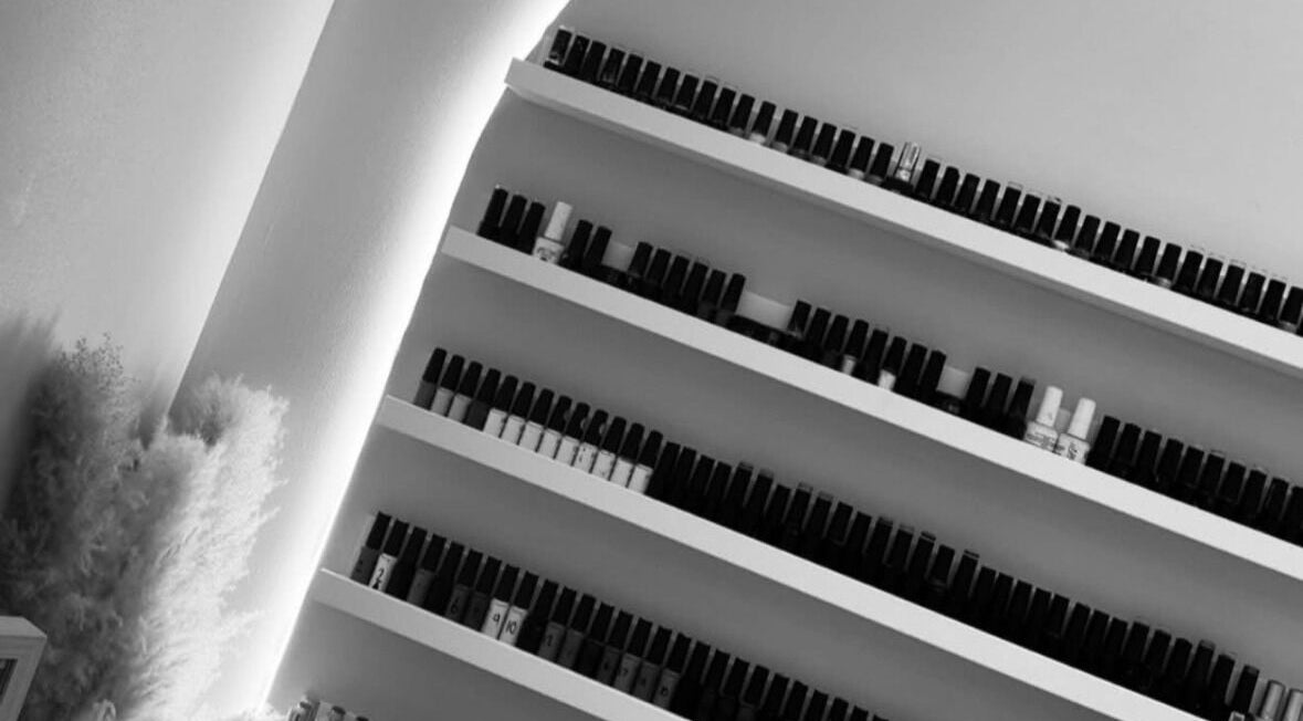 Nail polish display at Nails & Beauty by Lucy, Ramey, Isle of Man, IM showcasing diverse color choices.