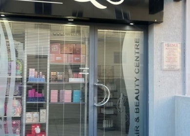 Front view of Essence Hair & Beauty Centre, Marsascala, MT, showcasing modern design and inviting entrance.
