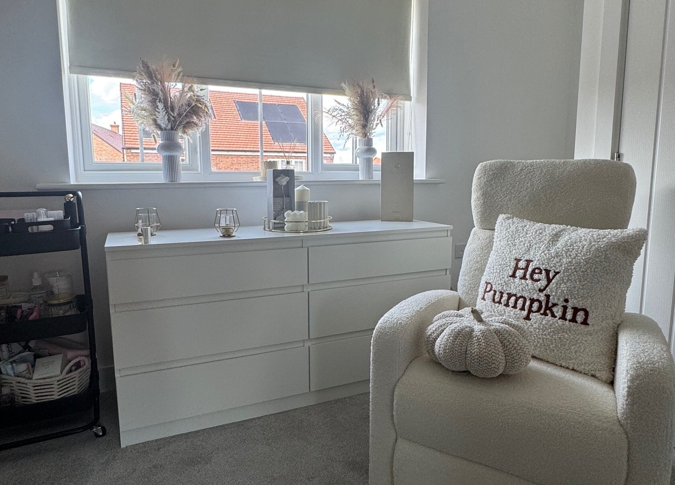 Chic room with white decor and cozy chair at Ab.aesthetics, Clifton Upon Dunsmore, England, GB.