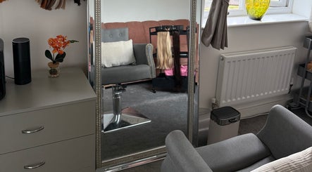 Cozy interior of Beloved Locks Hair - Hook Salon, Hook, England, GB, featuring a large ornate mirror and styling chair.