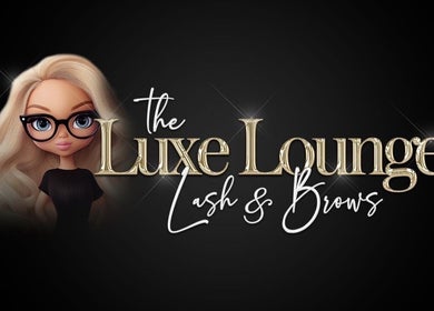 Stylized logo of The Luxe Lounge Lash & Brows, Cardiff, Wales, GB with elegant script and feminine figure.