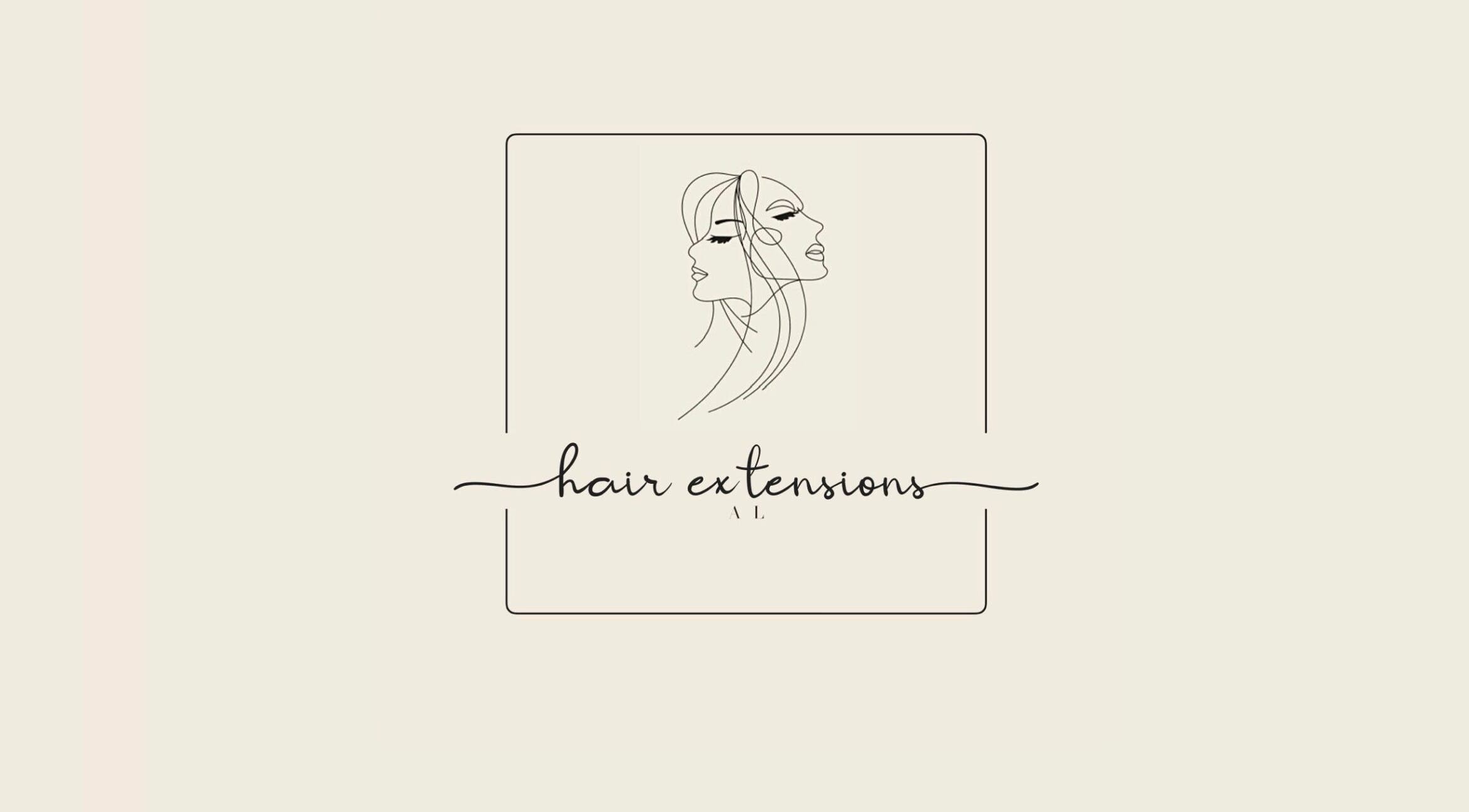 Elegant hair extension logo design at Mobile, Surfleet, England, GB.