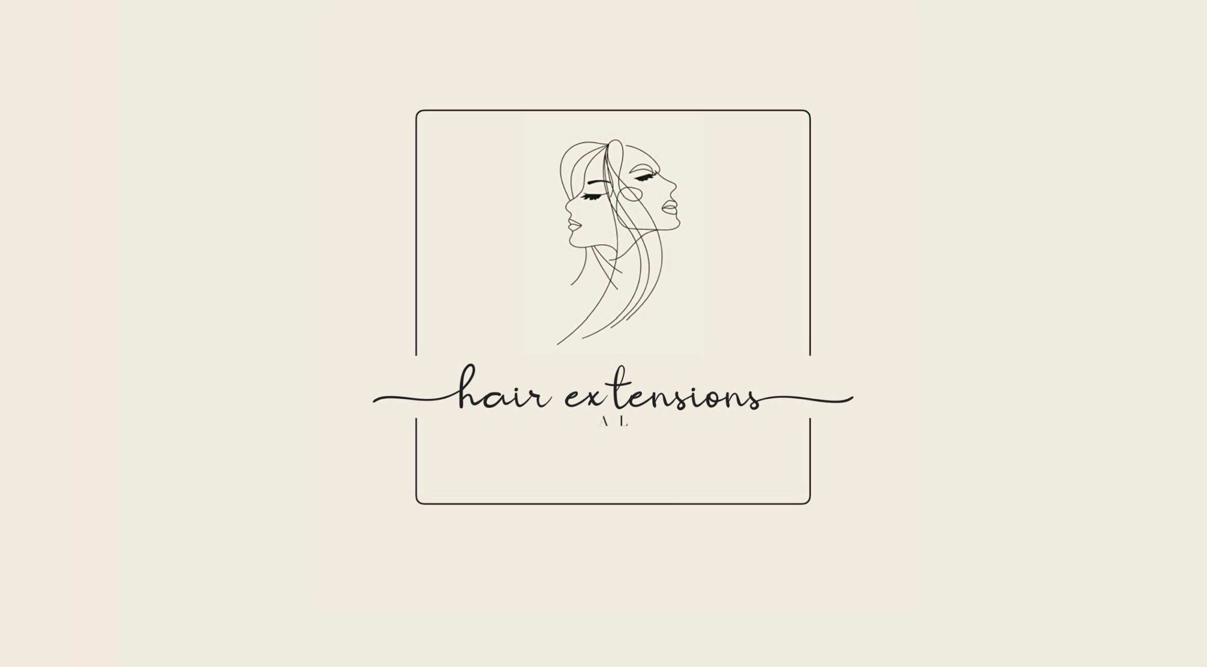 Elegant hair extension logo design at Mobile, Surfleet, England, GB.
