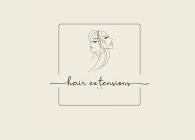 Line art of two profiles with 'hair extensions' at Mobile, Surfleet, England, GB.