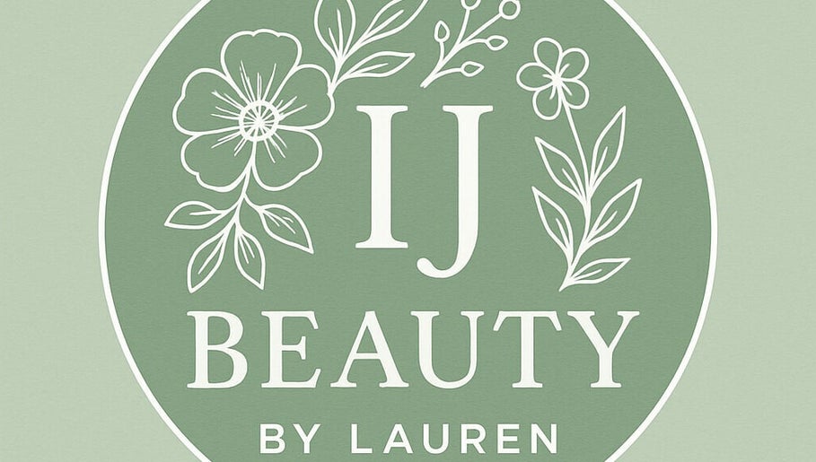 I J Beauty By Lauren logo with floral design, St Helens, England, GB.