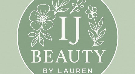 I J Beauty By Lauren logo with floral design, St Helens, England, GB.