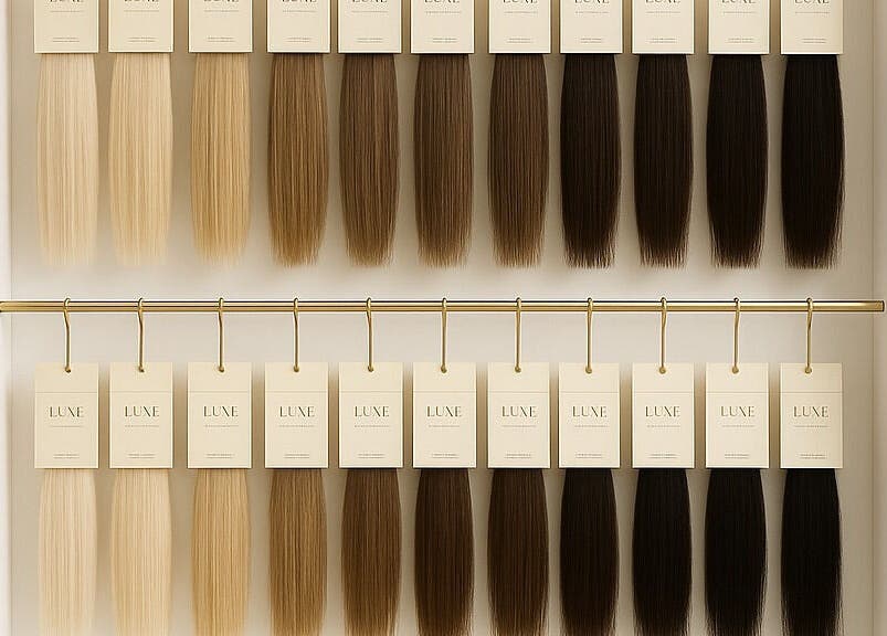 Variety of hair extensions at Luxe Hair Salon & Extensions Supplier, Cape Town, Western Cape, ZA.