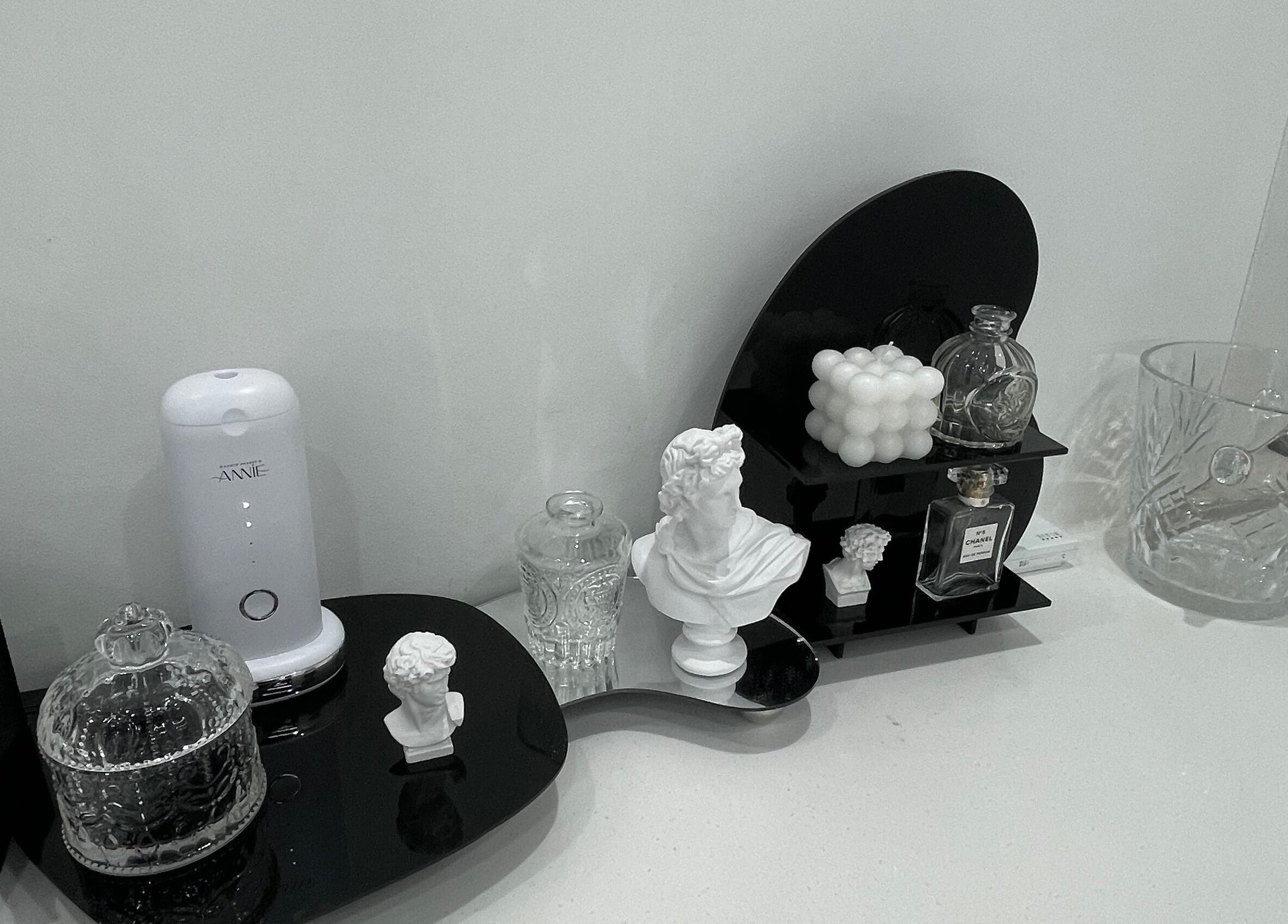 Elegant display of beauty essentials at urGlow, Seoul, Seoul, KR. Aesthetic decor enhances the wellness atmosphere.