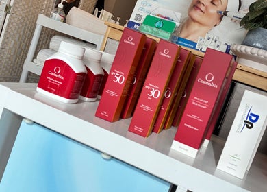 Bare Faced Beauty's skincare products display in Strath Creek, Victoria, AU highlights premium offerings.