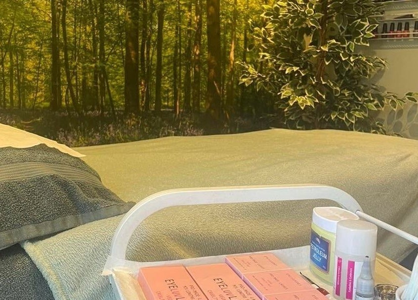 Relaxing therapy room at Lucy Brind Beauty and Complementary Therapy, Cirencester, England, GB.