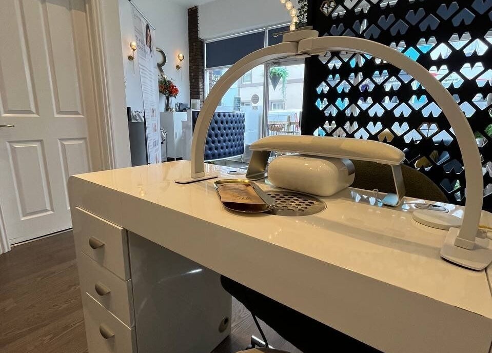 Modern nail station at Taisiya Harding Nail Technician, Torquay, England, GB, offering premium services.