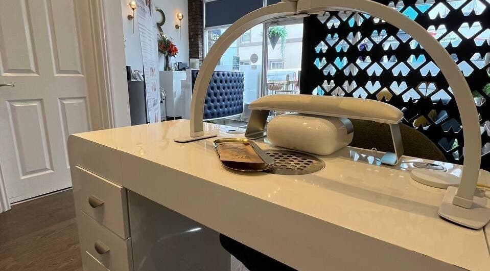 Modern nail station at Taisiya Harding Nail Technician, Torquay, England, GB, offering premium services.