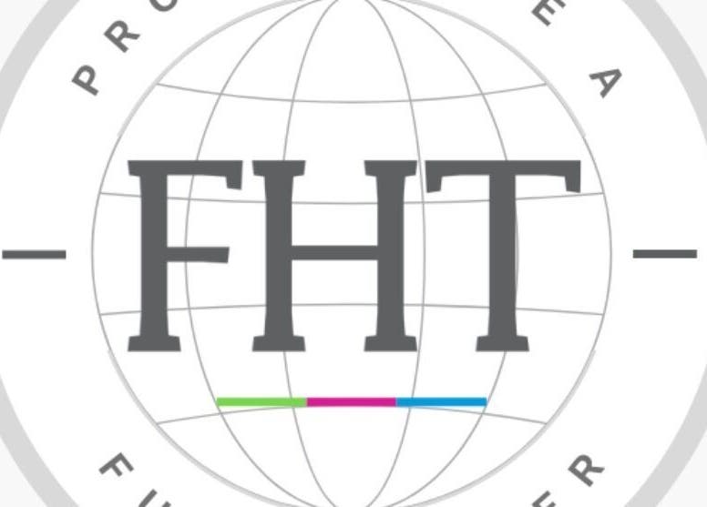 FHT logo displayed at Touched by Divinity, Heolgerrig, Wales, GB. Represents professional beauty and wellness services.