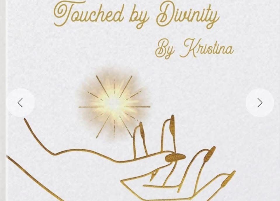 Artistic hand illustration with glowing light at Touched by Divinity, Heolgerrig, Wales, GB.