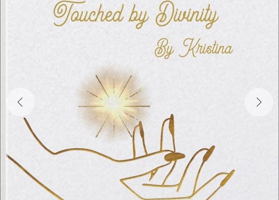 Artistic hand illustration with glowing light at Touched by Divinity, Heolgerrig, Wales, GB.