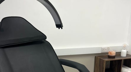 Treatment chair and lamp at Urban Beauty by Leigha, Southampton, England, GB offering relaxation.