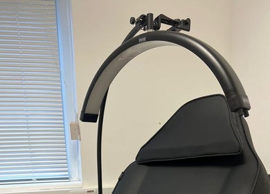 Ergonomic therapy chair at Urban Beauty by Leigha, Southampton, England, GB for ultimate relaxation.