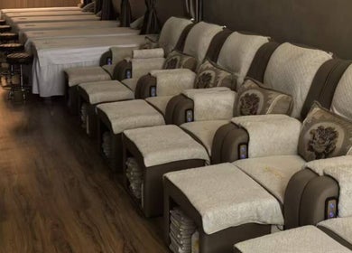 Comfortable massage chairs at Wonder Foot Spa, Singapore, SG. Experience relaxation and pampering in style.