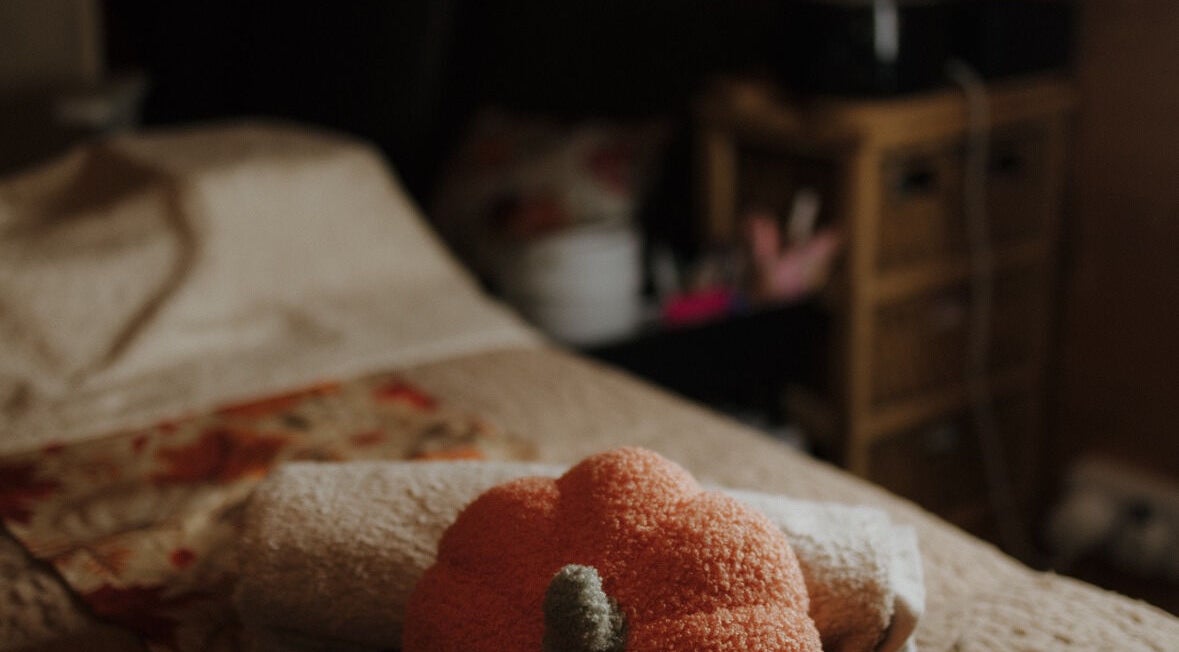 Relaxing spa bed with towels and decorations at Beauty By Laurenxo, Barnstaple, England, GB.