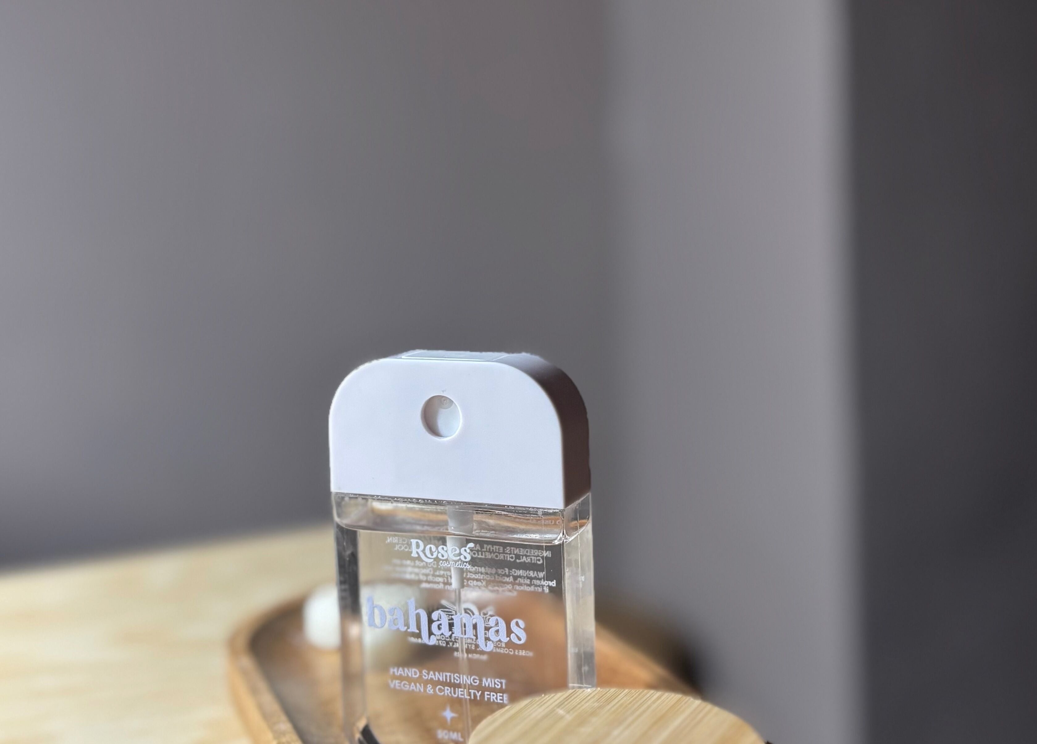 Sleek hand sanitizer bottle at Ruled by Venus Nail Co., Port Seton, Scotland, GB.