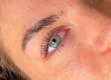 Expertly styled brow and lashes at Leia Beth Lash & Brow Technician, Dundee, Scotland, GB.