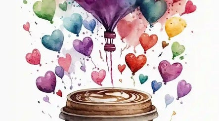 Vibrant heart coffee art at Essential Mobile Nails, Randburg, Gauteng, ZA.