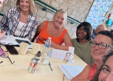 Group session at Weight Better Together 121 Coaching in Haworth, England, GB with smiling participants.