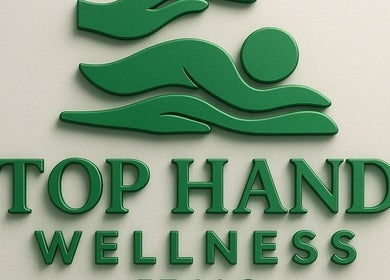 Top Hand Wellness Home Spa logo featuring green design, located in Dubai, Dubai, AE.