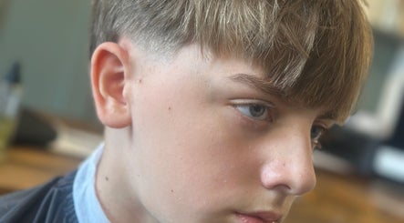 Close-up of a fresh haircut by Peterborough Mobile Barber, Peterborough, England, GB.