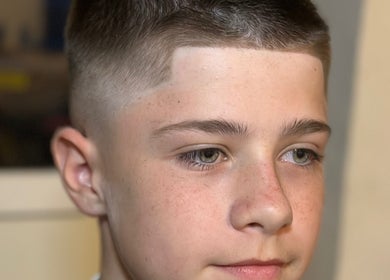Close-up of a fresh haircut by Peterborough Mobile Barber in Peterborough, England, GB.