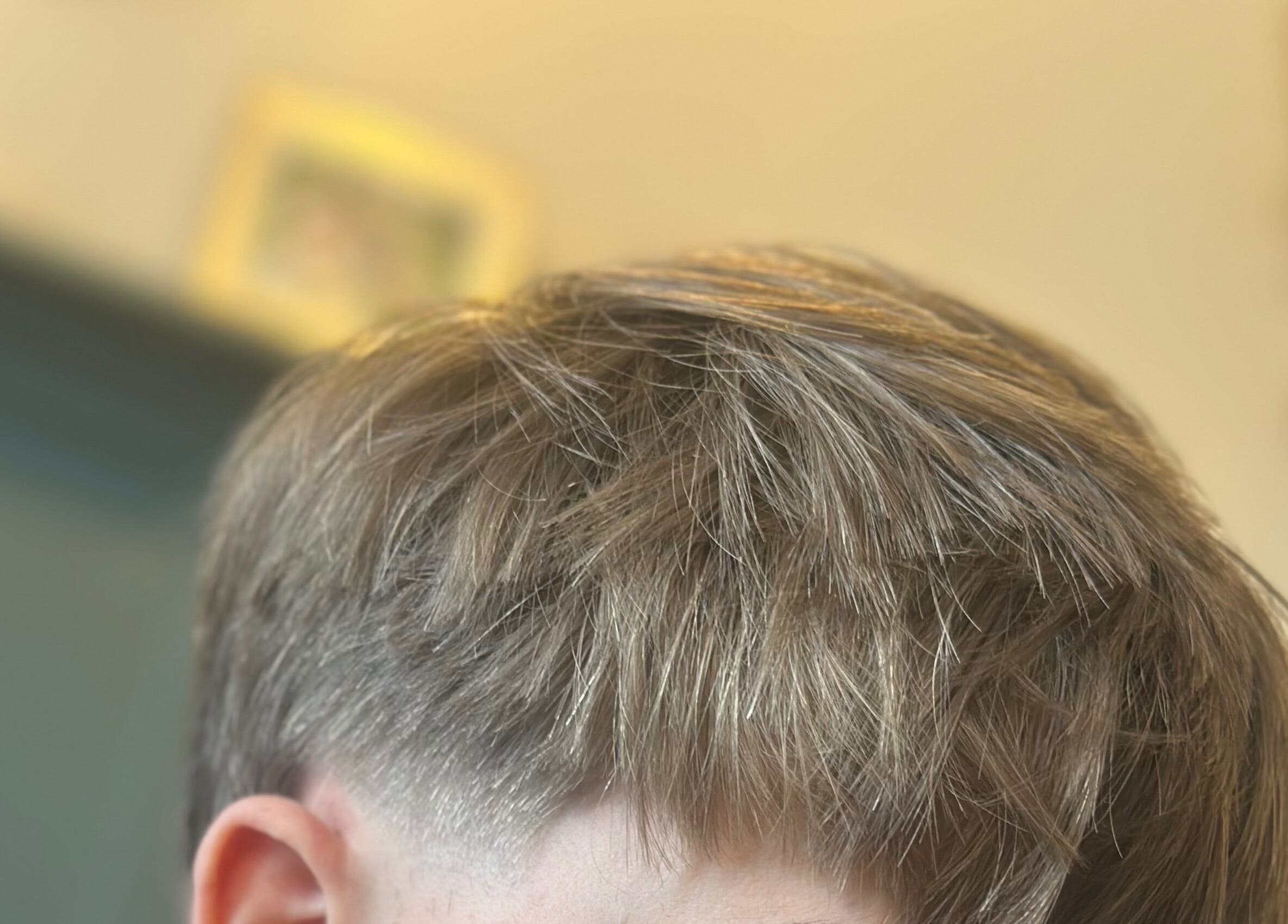 Close-up of a stylish haircut at KlipCulture Mobile Barber, Peterborough, England, GB.