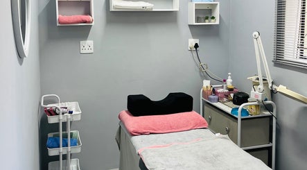 Peaceful treatment room at Melovely Beauty Salon in Jeffreys Bay, Eastern Cape, ZA, showcasing modern facilities.