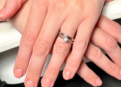 Elegant manicure at Nails at the Barn, Earls Colne, England, GB, showcasing polished nails.
