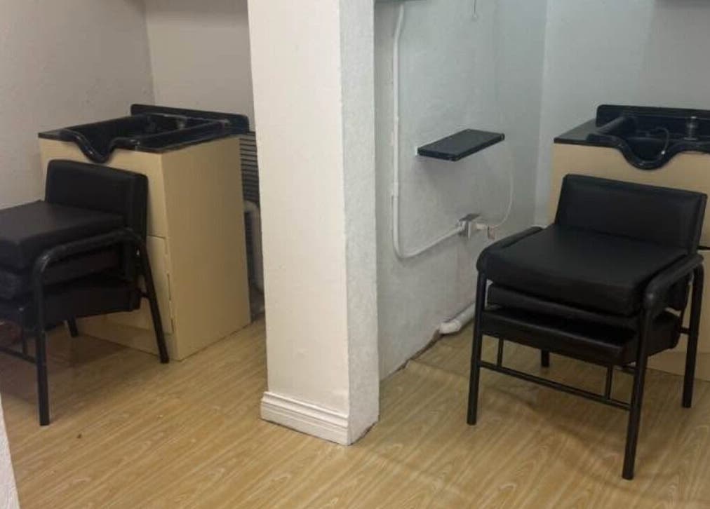 Comfortable salon chairs and sinks at Aura Beauty Hair & Nails, Bridgetown, Saint Michael, BB.