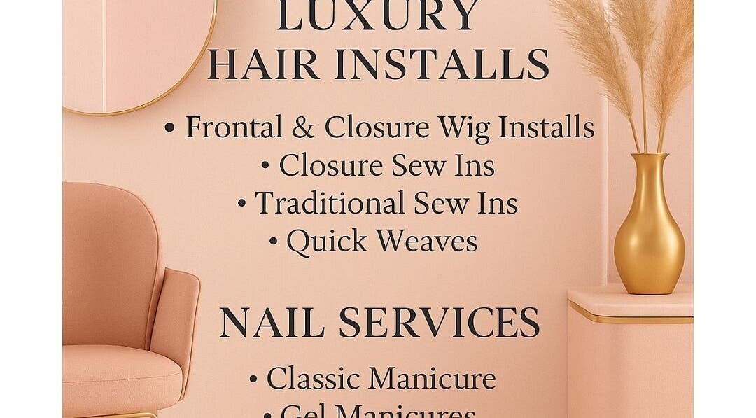 Aura Beauty Hair & Nails in Bridgetown offers luxury hair installs and nail services in a stylish setting.