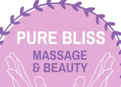 Pure Bliss Ashbourne logo featuring elegant hands and purple laurel in County Meath, IE.