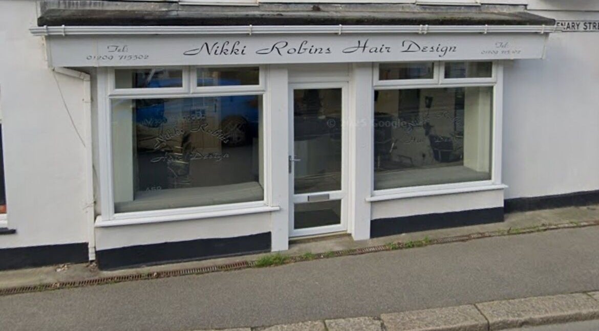 Exterior of Amelia Louise beauty salon in Camborne, England, GB, showcasing a stylish storefront.