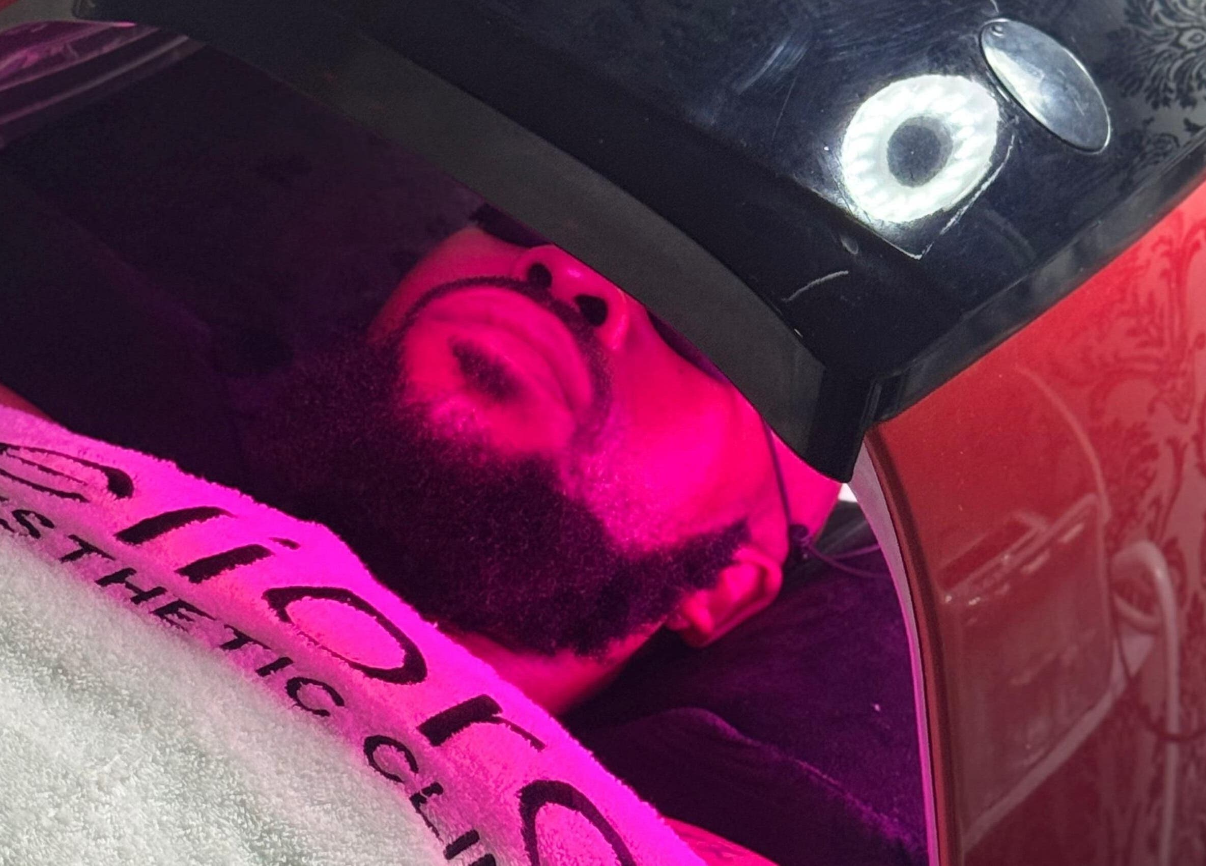 Relaxing LED facial treatment at Eliora Aesthetic Clinic, Midrand, Gauteng, ZA promoting skin rejuvenation.