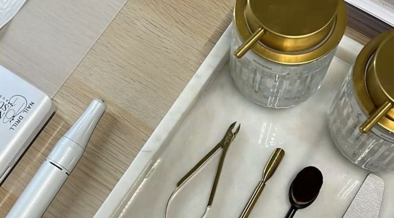 Manicure tools at Nails By RH, Garforth, England, GB. Elegantly arranged for premium service.