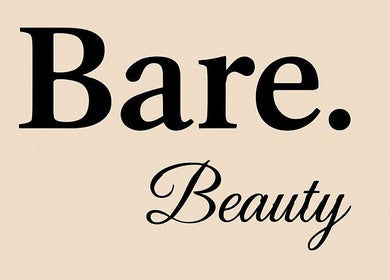 BARE Beauty logo with elegant typography on neutral background, located in Birstall, England, GB.